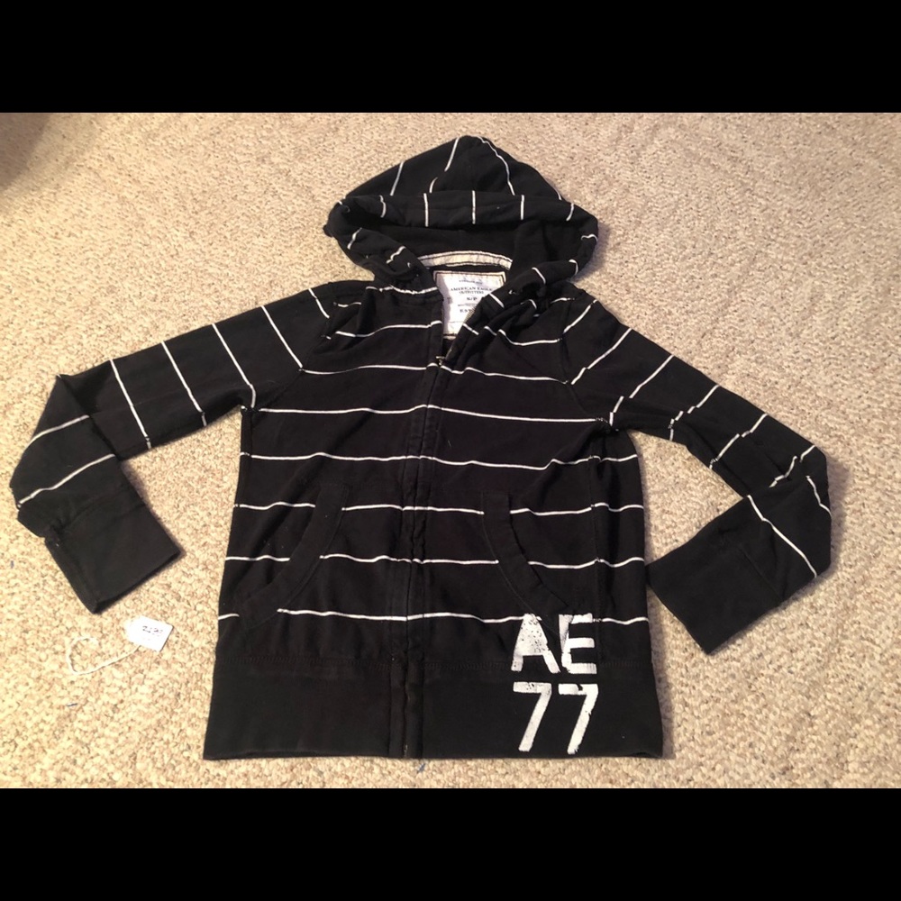 American Eagle Men’s Small Hooded Jacket Black